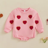 Baby Girl Heart Embroidery Sweatshirt