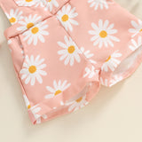 Pink baby shorts with white daisy