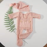 Newborn Photography Suit Romper Hat Set