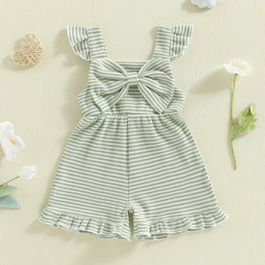 Toddler Baby Girls Striped Summer Jumpsuits