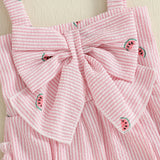 Baby Girl Pink Watermelon Summer Rompers