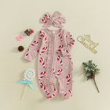 Lovely Baby Girls Christmas Jumpsuit Headband