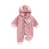 Newborn Baby Winter Hooded Bunny Jumpsuits
