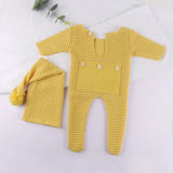 Newborn Photography Suit Romper Hat Set