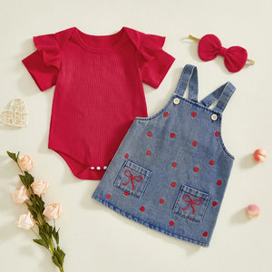 Baby Girls Infant 3Pcs Clothes Set