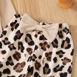 Newborn Infant Baby Girl Leopard Clothes Set