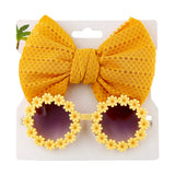 Daisy Flower Sunglasses Baby Headband Set