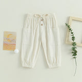 Baby Toddler Boys Girls Cotton Linen Pants