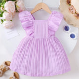 Newborn Baby Girl Purple Summer Dress