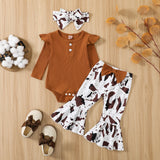 Newborn Infant Baby Girl Leopard Clothes Set