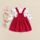 Baby Girls Heart Pattern Clothes Set