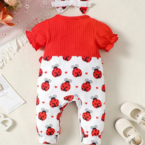 Newborn Baby Girls Ladybug Clothes Set