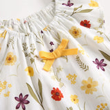 Summer Cotton Flower Baby Clothes Sets
