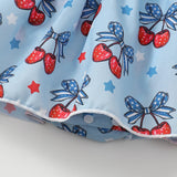 Baby Girl Cherry Romper Dress Headband