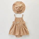 Newborn Baby Girls Romper Dress & Hat