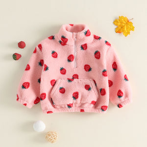 Toddler Girl Strawberry Sweatshirts