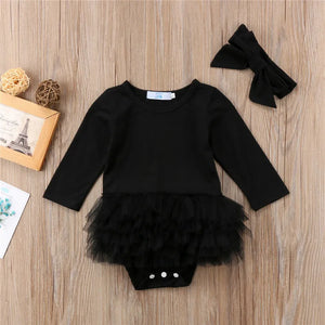 Baby Girls Romper Tutu + Headband