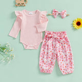 Baby Girl Long Sleeve Floral Clothes Set