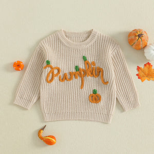 Autumn Halloween Infant Baby Embroidery Sweater