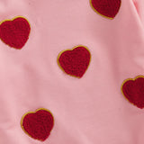 Baby Girl Heart Embroidery Sweatshirt