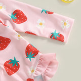 Baby Girls Long Sleeve Zipper Swimsuit