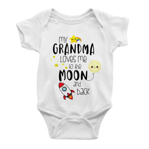 Newborn Baby Onesies My Grandma Loves Me