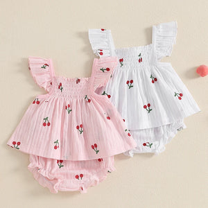 Baby Girl Cherry Summer Outfit