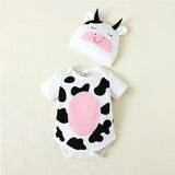 Newborn Baby Happy Cow Clothing Set