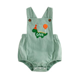 Baby Boy Birthday Embroidery Rompers