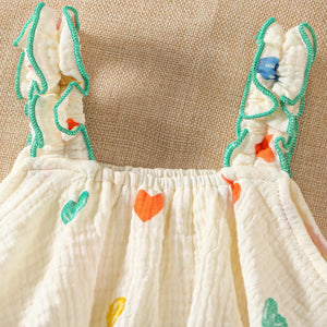 Baby Girl Soft Cotton Rompers Hat Set