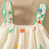 Baby Girl Soft Cotton Rompers Hat Set