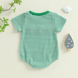 Baby Boys Waffle Truck Embroidery Rompers