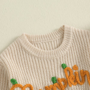 Autumn Halloween Infant Baby Embroidery Sweater