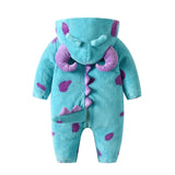 Baby Infant Fleece Horn Hooded Jumpsuit