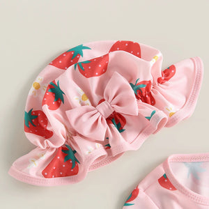 Baby Girls Long Sleeve Zipper Swimsuit