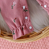 Autumn Baby Girls Floral Jumpsuit Clothes Set