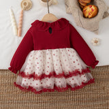 Baby Girl Long Sleeve Polka Dot Dresses