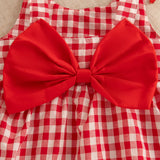 Plaid Baby Girls Dresses With Hat