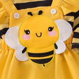 Newborn Baby Girl Halloween Bee Clothes Set