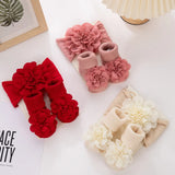 Flower Baby Headbands Socks