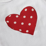 Newborn Baby Girls Red Polka Dot Clothes Set