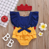 Baby Girls Snow White Rompers Set