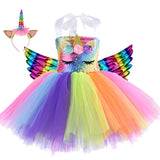 Baby Girls Rainbow Unicorn Tutu Dresses-Elite Outlet Store