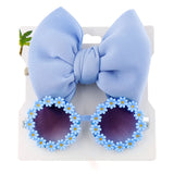 Daisy Flower Sunglasses Baby Headband Set