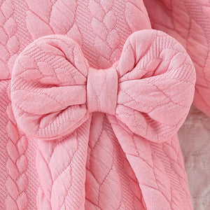 Warm Cute Newborn Baby Girls Pink Jumpsuit