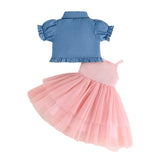 Infant Girl Tulle Dress Cardigan Clothes Set