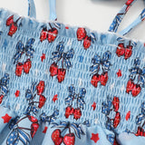 Baby Girl Cherry Romper Dress Headband
