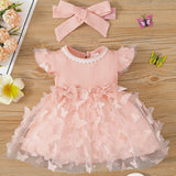 Baby Girls Butterfly Dress + Headband