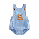 Baby Boy Birthday Embroidery Rompers