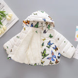 Butterfly Print Winter Jackets